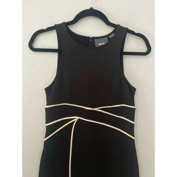 Anthropologie Maeve Cavatina Dress Size 4P Black Sleeveless Slim Sheath Stretch - Picture 5 of 15